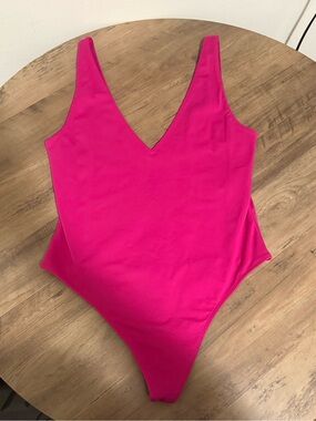 Aritzia Bright Hot Pink One-Piece Bodysuit